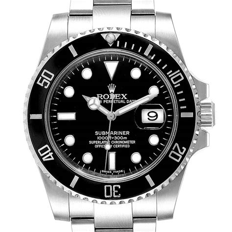 Rolex Submariner Ceramic Bezel Black Dial Steel Mens Watch