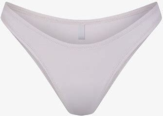 SKIMS Kims Womens Chrome Ignature Wim Cheeky Tanga Tretch Recycled Nylon Bikini Bottoms
