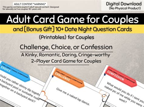 Adult Card Game For Couples Kinky And Romantic Player Sex Game For Couples BONUS GIFT