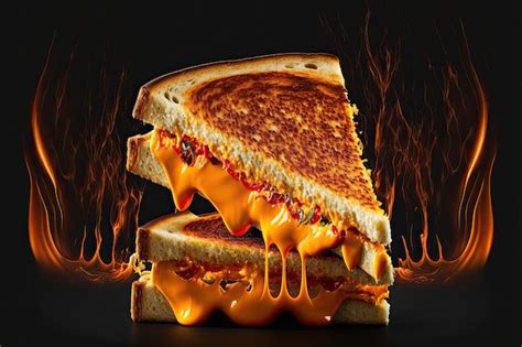 Premium Photo A Spicy Grilled Cheese Sandwich