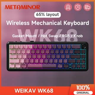 Weikav Wk Wireless Mechanical Keyboard Keys Rgb Hot Swappable Mechanical Keyboard For Pc