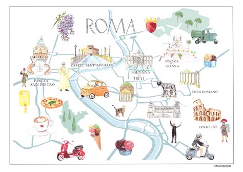 Map of Rome, Italy