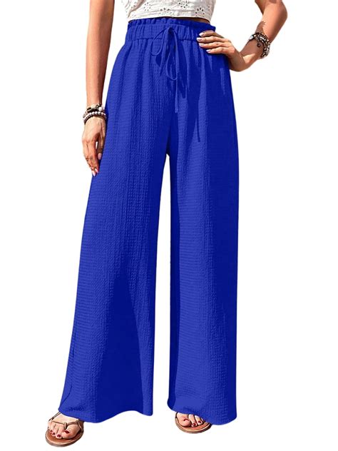 Frontwalk Women Palazzo Pant High Waist Bottoms Wide Leg Pants Ladies