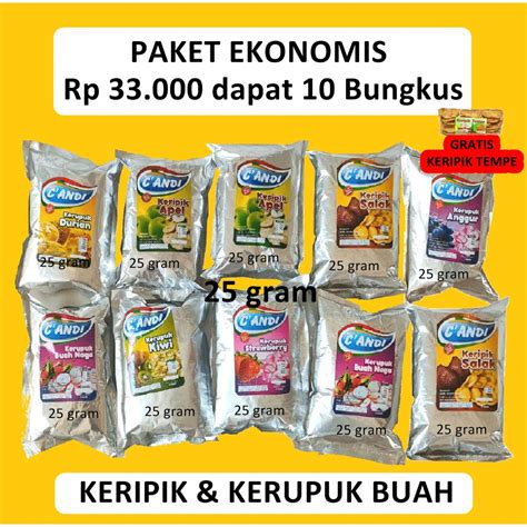 Jual Paket Incip Keripik Kerupuk Buah Salak Apel Nangka Durian Anggur