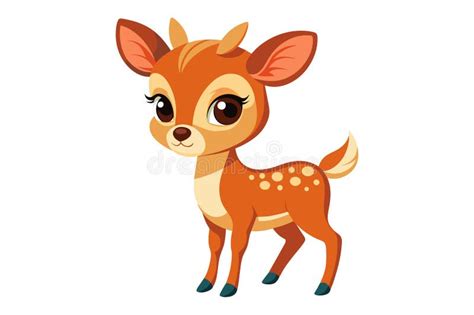 Illustration Of Cartoon Baby Deer Stock Vector Illustration Of Forest