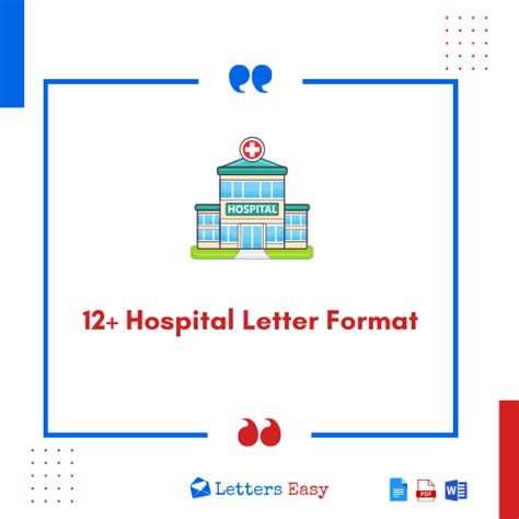 12 Hospital Letter Format Learn How To Write With Examples Letters