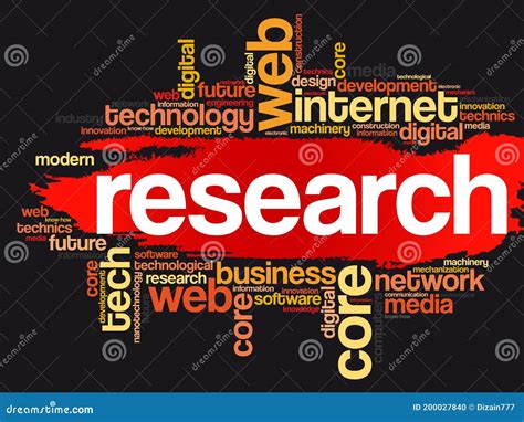 Research Word Cloud Stock Illustration Illustration Of Concept 200027840