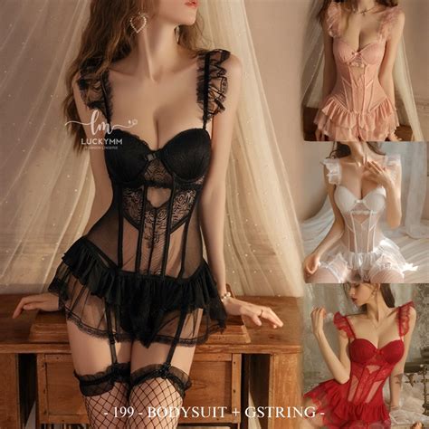 Jual Sexy Lingerie Bodysuit Korset Baju Sexy Lingerie Wanita Lingerie Korset Lingerie