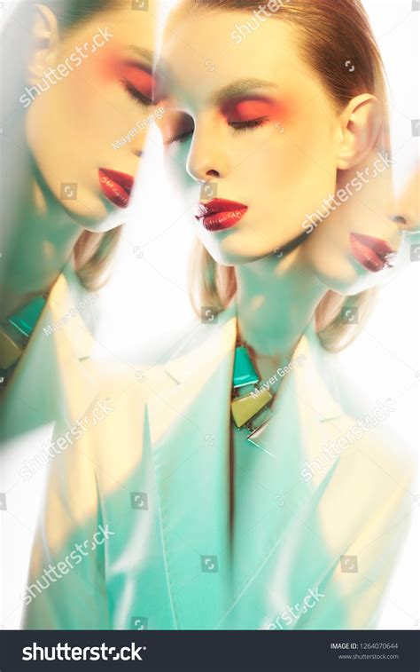 Studio Portrait Sexy Lady Blonde Hair Stock Photo Shutterstock