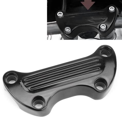 Black Motorcycle Handlebar Riser Top Clamp For Harley Sportster 883