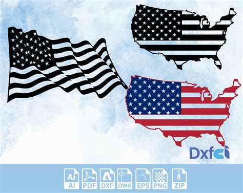 Usa Flag Svg Svg Files For Cricut American Flag Svg Dxf Pdf Usa Flag