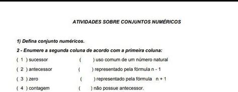 Enumere A Segunda Coluna De Acordo Com A Primeira - enumere a segunda coluna de acordo com a primeira coluna - brainly.com.br
