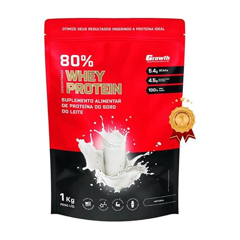 WHEY PROTEIN CONCENTRADO GROWTH SUPPLEMENTS 1KG Curitiba Nutrition