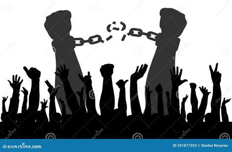 Concept Of Freedom Showing The Arm Of A Prisoner Who Gets Rid Of His ...