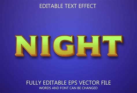 Premium Vector Night Text Effect