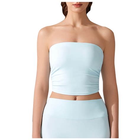 zyekqe tube tops  women built  bra strapless sleeveless shirts
