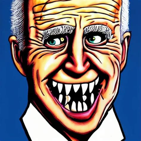 Freaky Portrait Of Joe Biden As Rat Fink By Ed Big Stable Diffusion