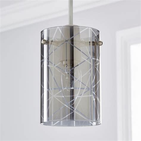 Grayson Smoked Glass Easy Fit Pendant Shade Dunelm