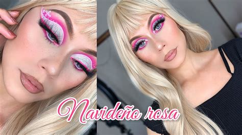Maquillaje Navide O Rosado Neon Labios Nude Delanci Makeuptutorial Youtube