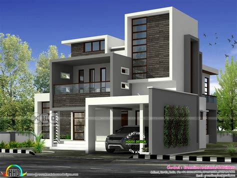 4 Bedroom Flat Roof Home 3001 Sq Ft Kerala Home Design And Floor