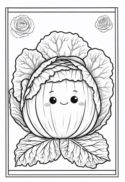 Cute Cabbage Coloring Sheets Color My Pages