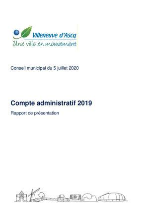 Calaméo Compte administratif 2019 rapport de présentation