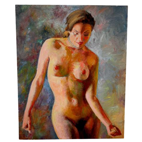 Nude Oil Painting On Canvas Signed Mautner Chairish