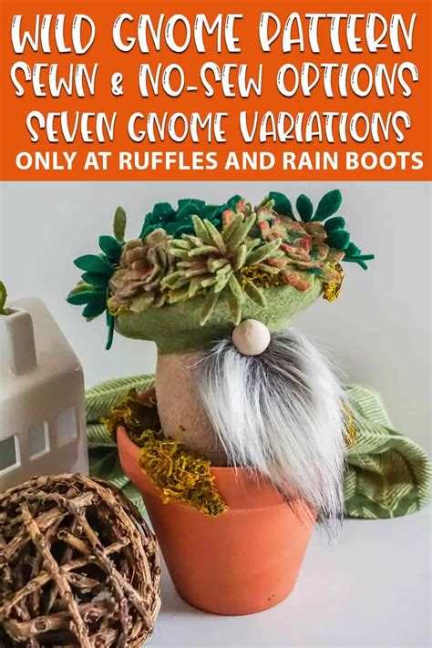 Wild Gnome Pattern for a No-Sew Gnome or a Sewn Gnome for Tiered Trays ...