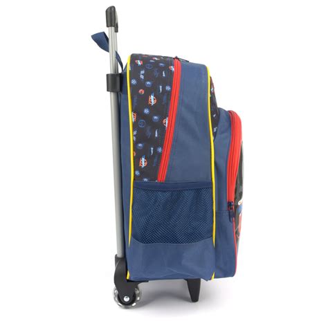 Mochila De Rodinhas Luxcel Hot Wheels Azul Nuvem De Algod O