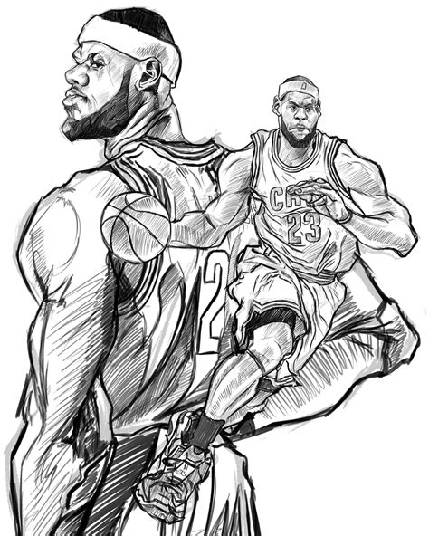 Lebron James Cartoon Drawing At Explore Collection