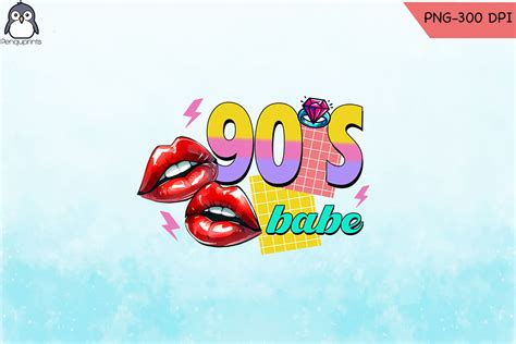 90 S Babe Retro Sublimation PNG Graphic By Penguprints Creative Fabrica