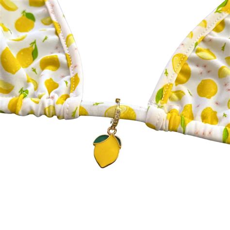 Lemon Drop Bikini Top Charm Micro Gigi