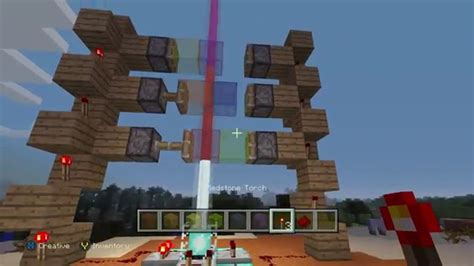 Minecraft Rainbow Beacon Redstone Tutorial Youtube