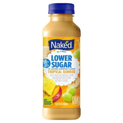 Naked Lower Sugar Tropical Sunrise Fruit Smoothie Fl Oz Fairway
