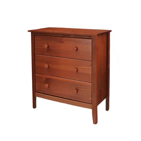 Easy Pieces Solid Pine Three Drawer Chest Pecan ADEPTUS USA Inc