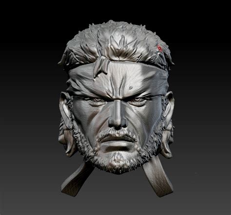 Metal Gear Solid Big Boss Naked Snake Custom Head OBJ File For Cults