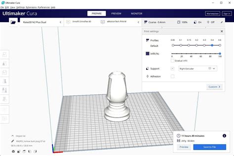 STL File Hollow Butt ANAL Plug Shower Anus Expander Enema Hbp07 Silicone 3d Print Cnc 3D