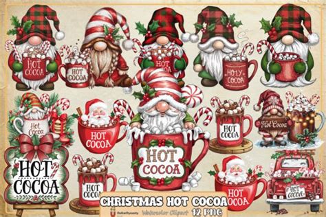 Christmas Hot Cocoa Sublimation Clipart Graphic By Dollar Dynasty Creative Fabrica