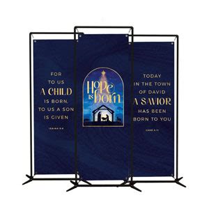 Hope Is Born Nativity Triptych Banner Church Banners Outreach Marketing