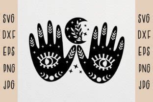 Celestial Svg Clipart Witch Hands Svg Graphic By Nataka Creative