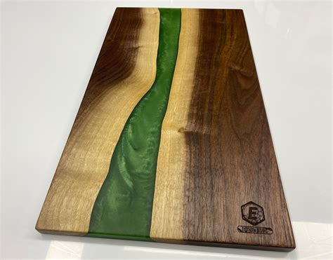 Epoxy Resin Cutting Board Green 272 Etsy