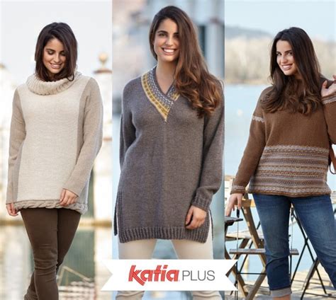 Katia Plus Modelli Ai Ferri Per Taglie Dalla 50 Alla 60