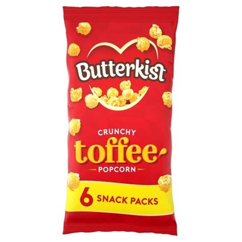 Butterkist Toffee Popcorn 6x20g Tesco Groceries