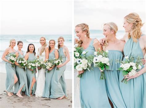 Seafoam White And Green Jupiter Beach Resort Wedding Blue Beach