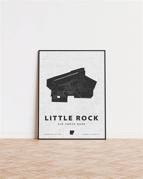 Little Rock Air Force Base Map Print - Etsy