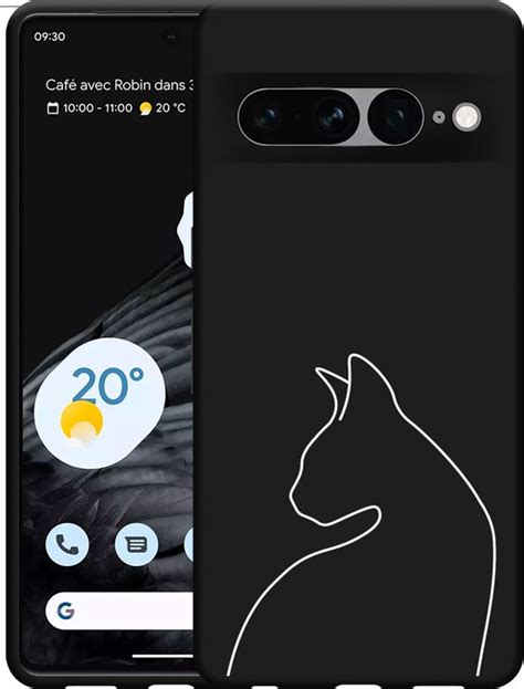 Google Pixel Pro Hoesje Zwart Kattencontour Ii Designed By Cazy Bol