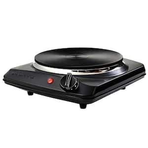 Black Decker In Single Burner Black With Temperature Control Hot Plate Sb B The Home Depot