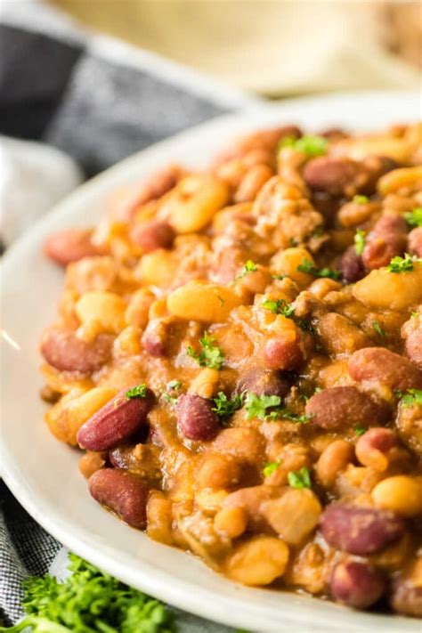 Best Slow Cooker Cowboy Beans Recipe Simply Stacie