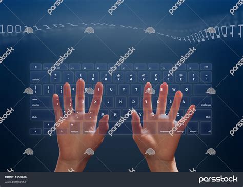 دست روی صفحه کلید کامپیوتر رابط صفحه لمسی 1559406