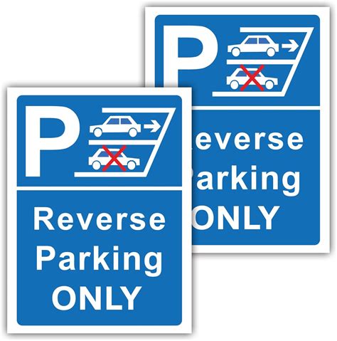 RDLCAR Reverse Parking Only Safety Signs for Public and Private Parking